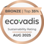 ecovadis – Sustainability Rating, August 2025, Bronze